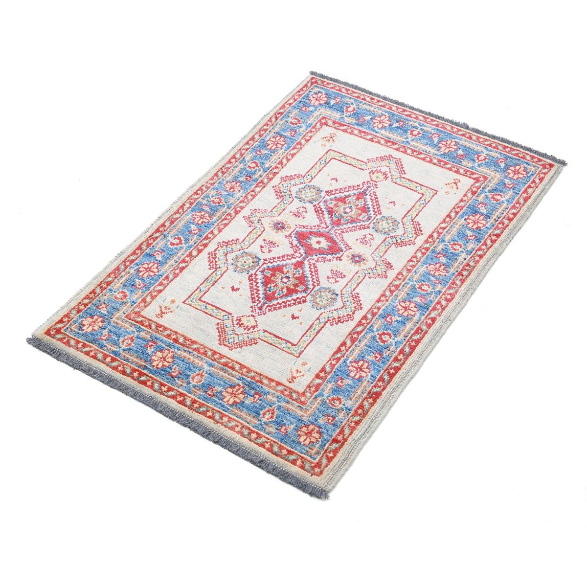 Revival 2x3 Handmade Double Knotted Washable Wool Rug - Colorful