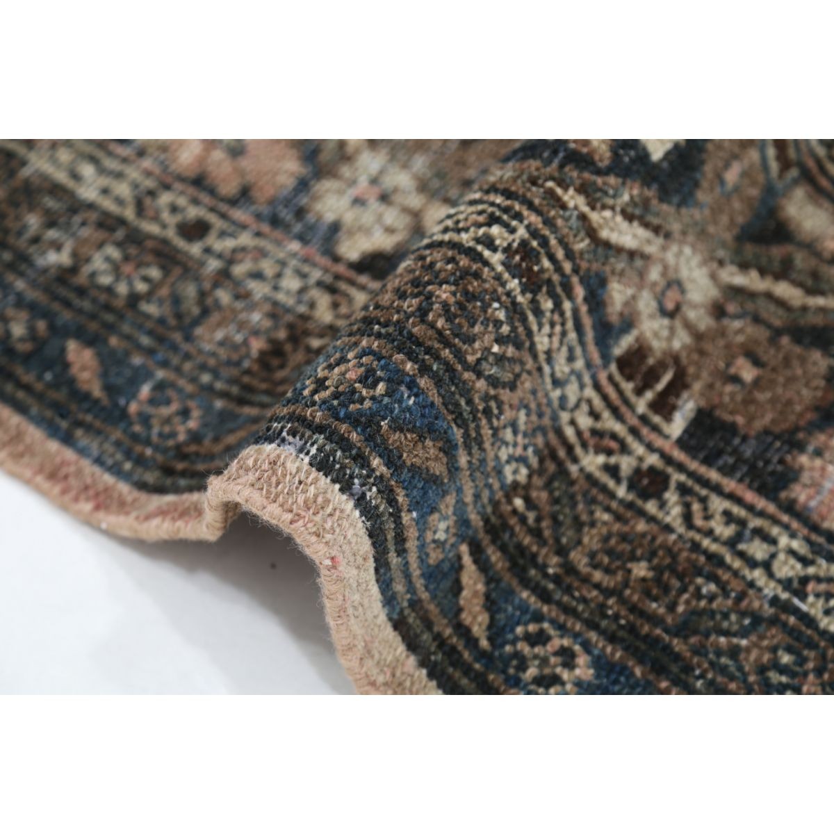 Vintage 8x12 Handmade Double Knotted Washable Wool Rug - Soft Hues