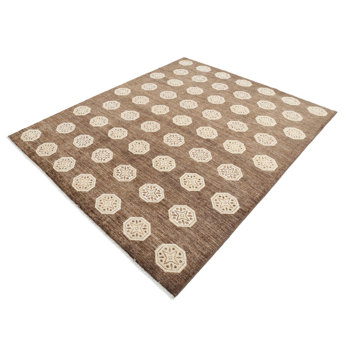 Modcar 7x8 Handmade Double Knotted Washable Wool Rug - Colorful