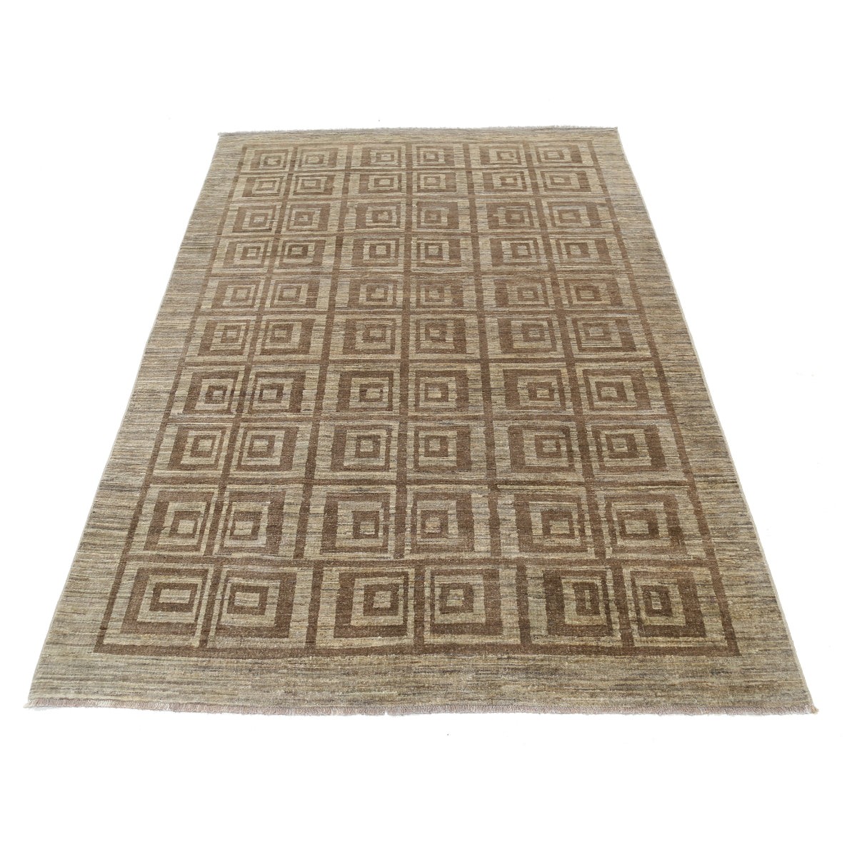 Modcar 4x7 Handmade Double Knotted Washable Wool Rug - Colorful