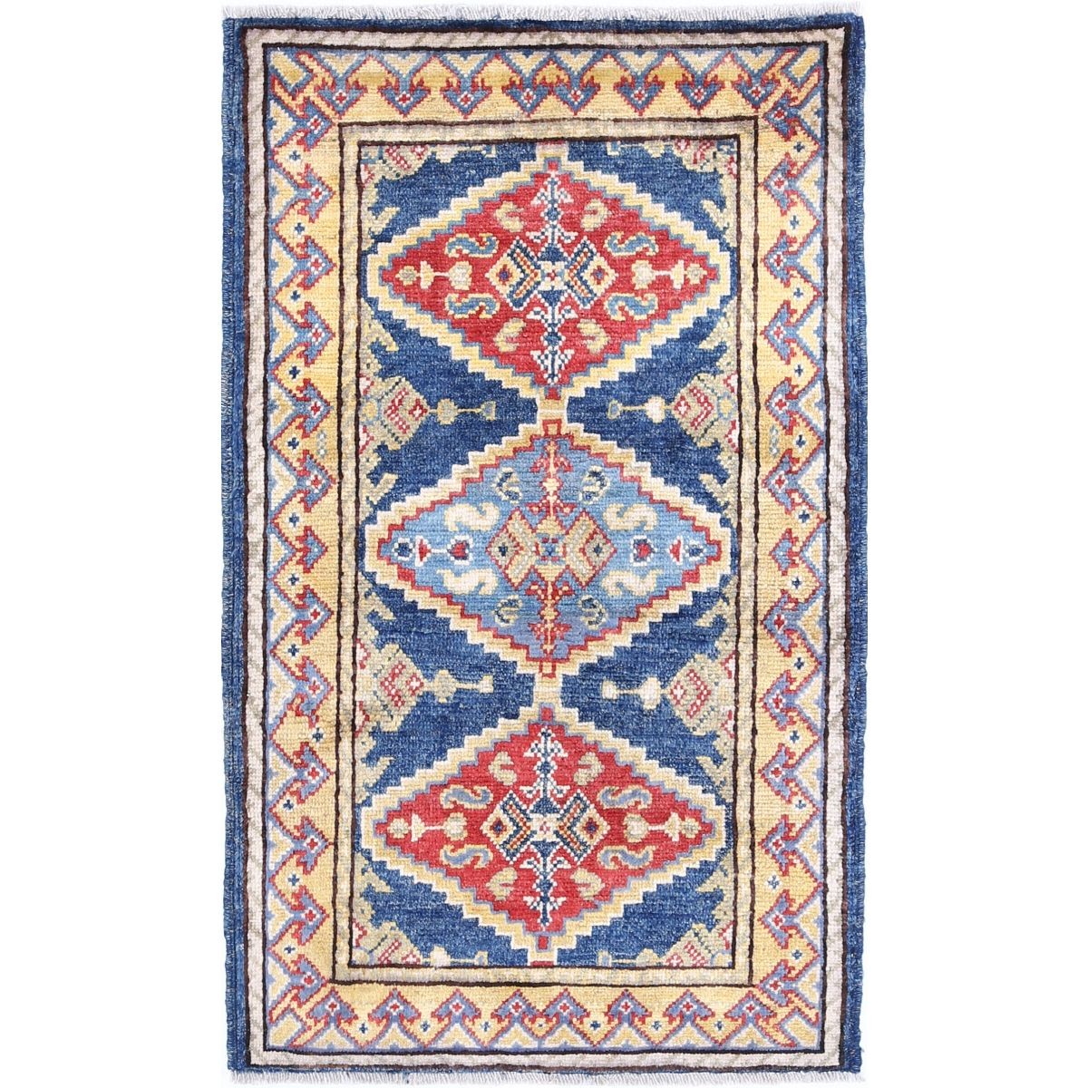 Revival 2x3 Handmade Double Knotted Washable Wool Rug - Colorful