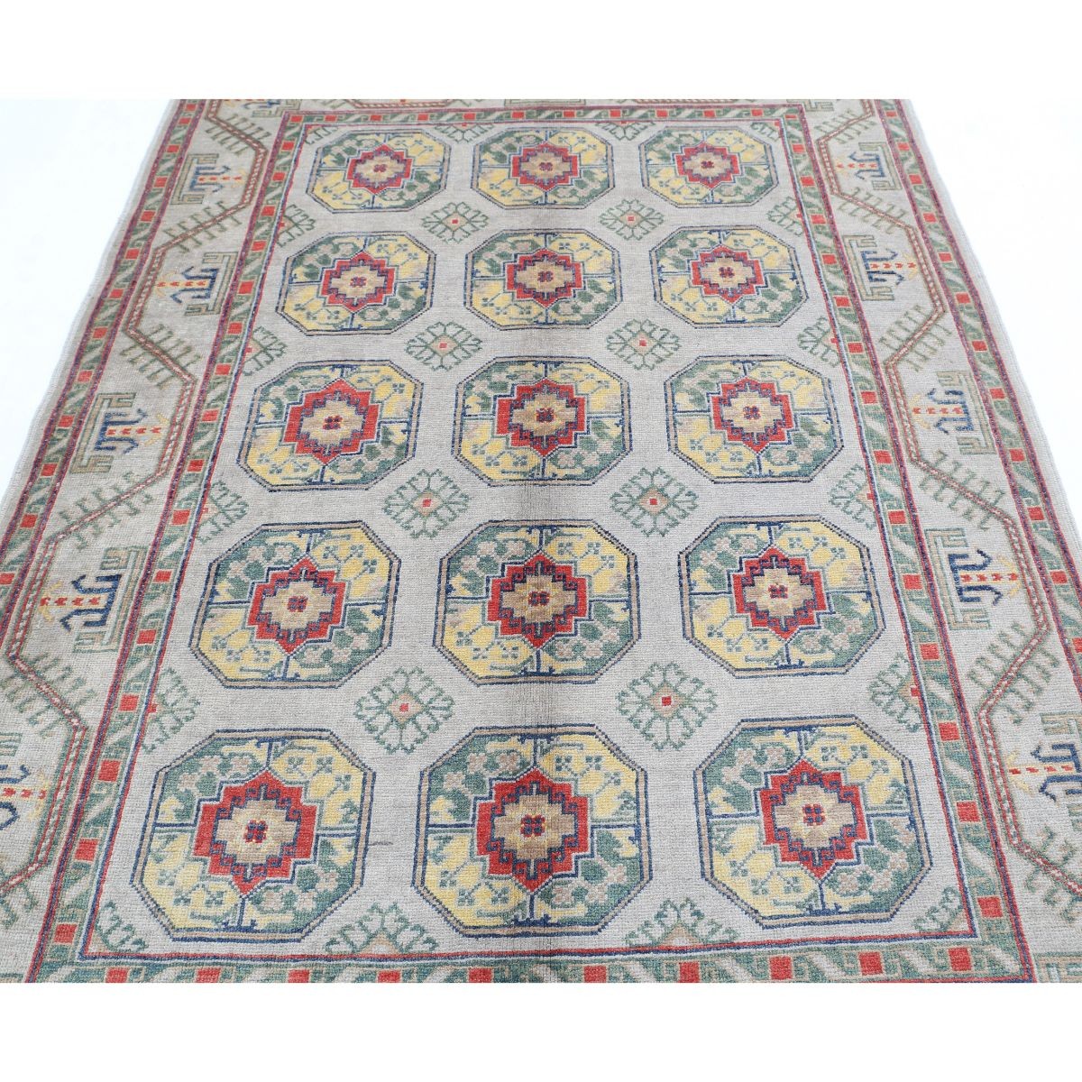 Revival 6x8 Handmade Double Knotted Washable Wool Rug - Colorful
