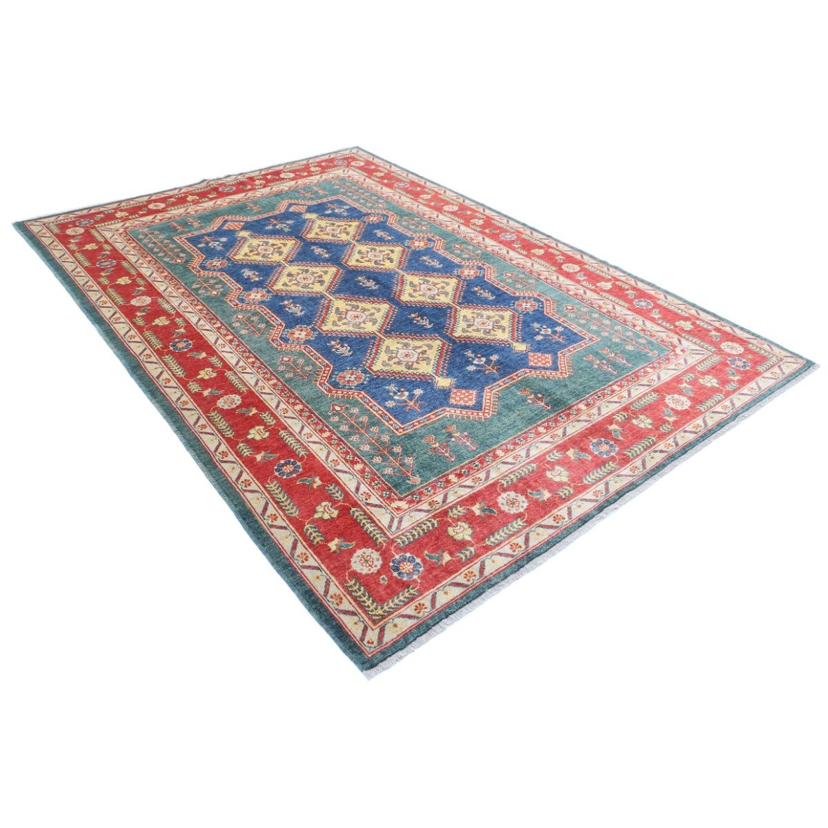Revival 7x9 Handmade Double Knotted Washable Wool Rug - Colorful