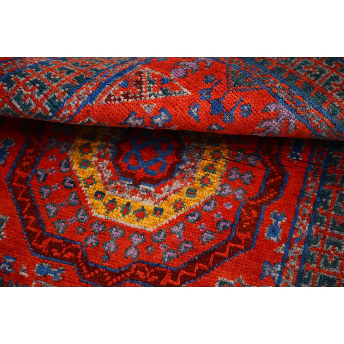 Revival 3x4 Handmade Double Knotted Washable Wool Rug - Colorful