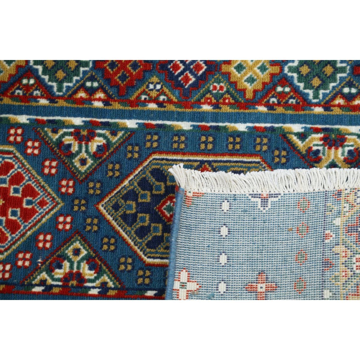 Gulshan 2x4 Machine-Made Washable Wool Rug - Colorful