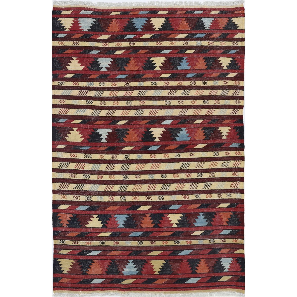 Maliki 3x5 Hand Woven Washable Wool Rug - Colorful