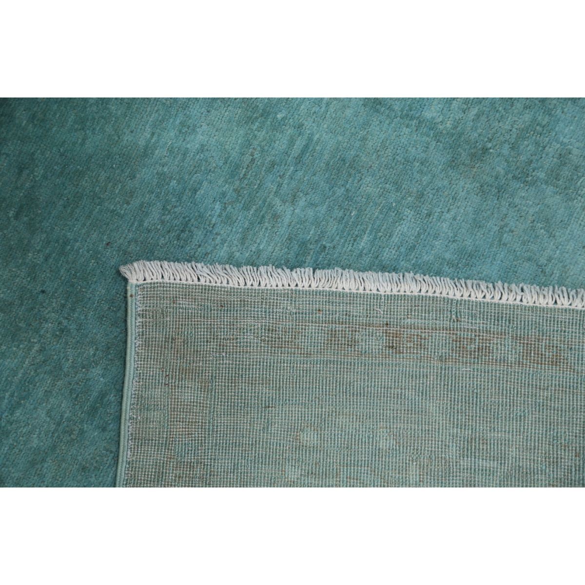Fine 3x8 Handmade Double Knotted Washable Wool Runner - Monochormatic