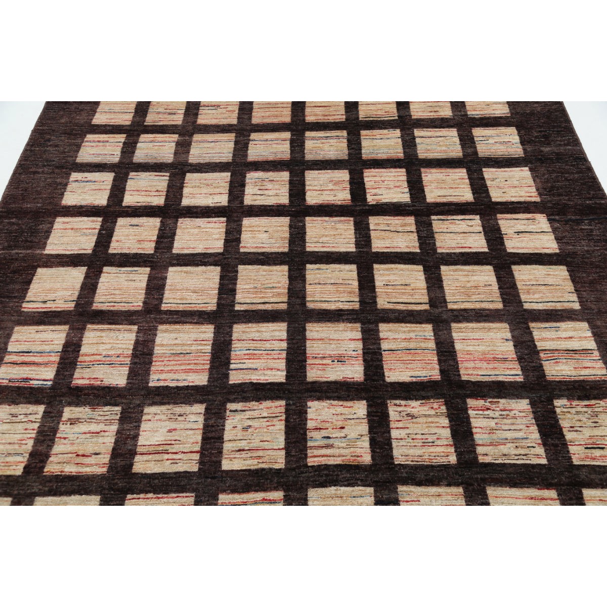 Modcar 6x9 Handmade Double Knotted Washable Wool Rug - Colorful