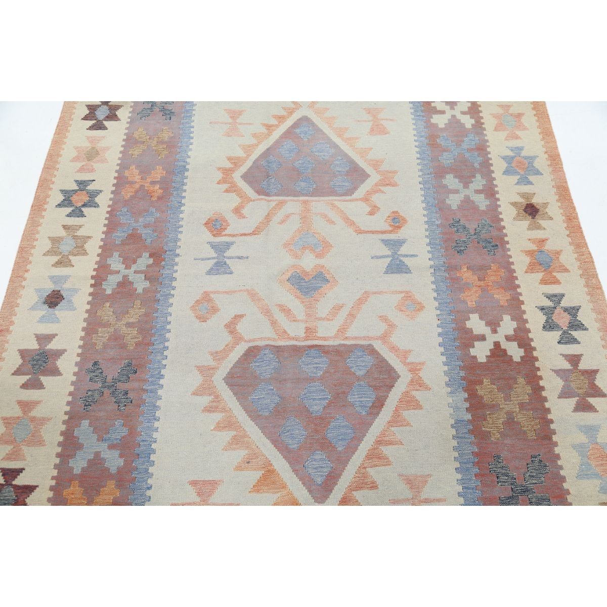 Kafkaas 5x7 Hand Woven Washable Wool Rug - Colorful