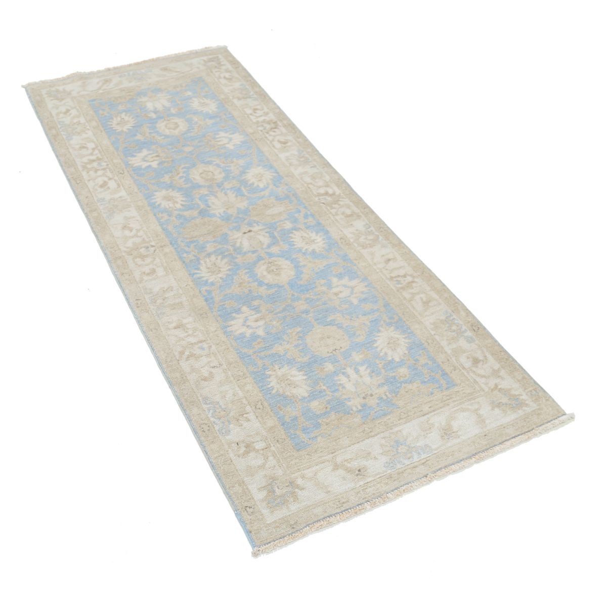 Serenity 2x6 Handmade Double Knotted Washable Wool Runner - Soft Hues