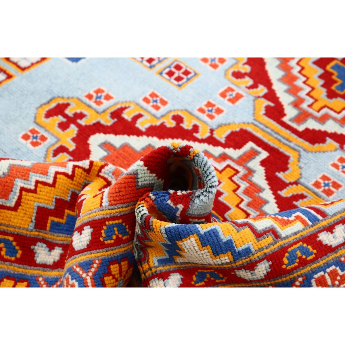 Revival 5x8 Handmade Double Knotted Washable Wool Rug - Colorful