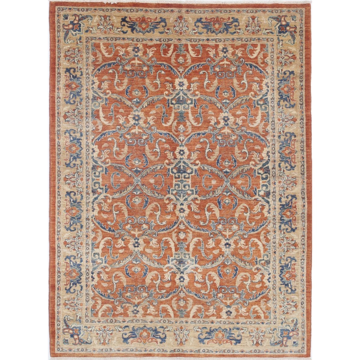 Ziegler 5x6 Handmade Double Knotted Washable Wool Rug - Colorful