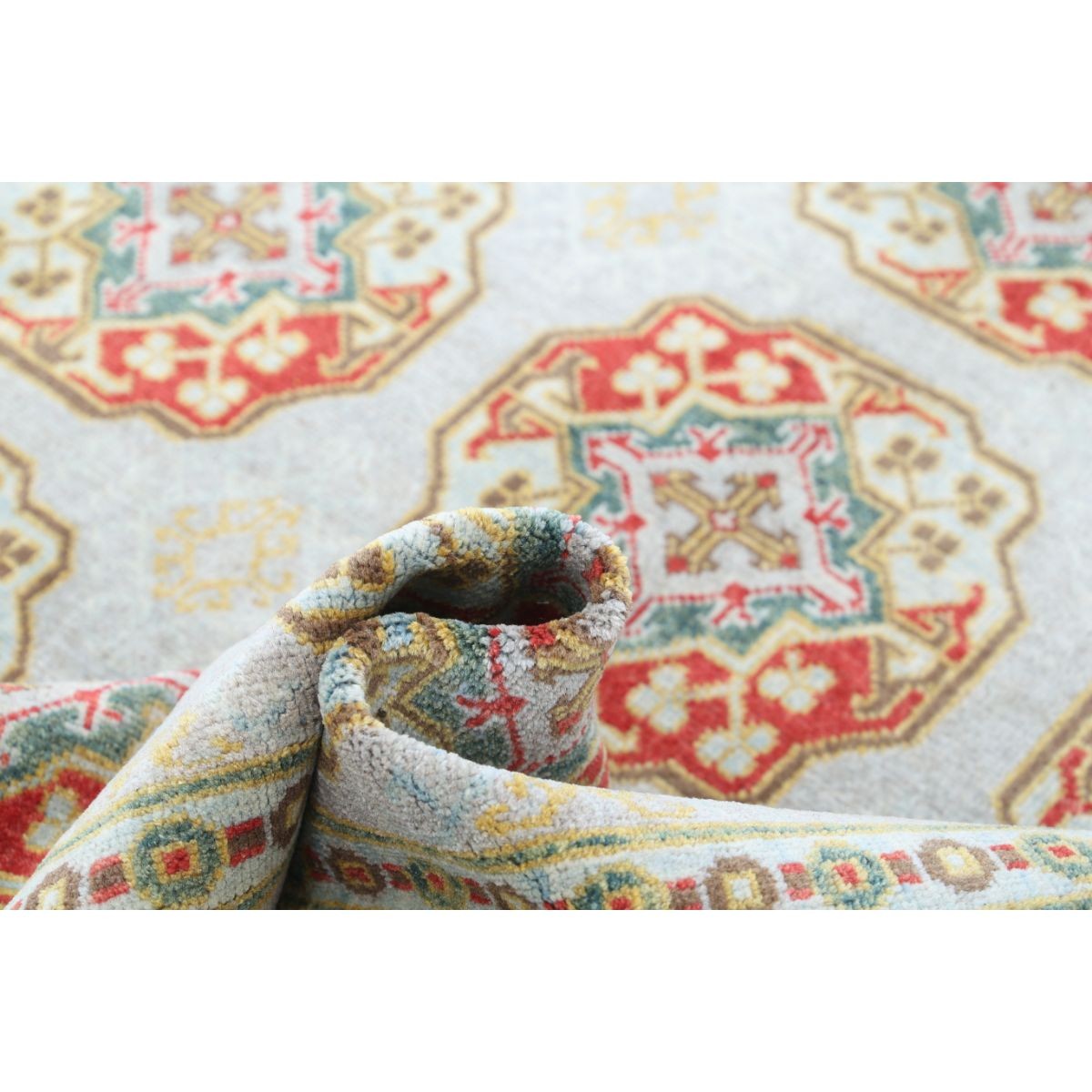 Revival 5x7 Handmade Double Knotted Washable Wool Rug - Colorful