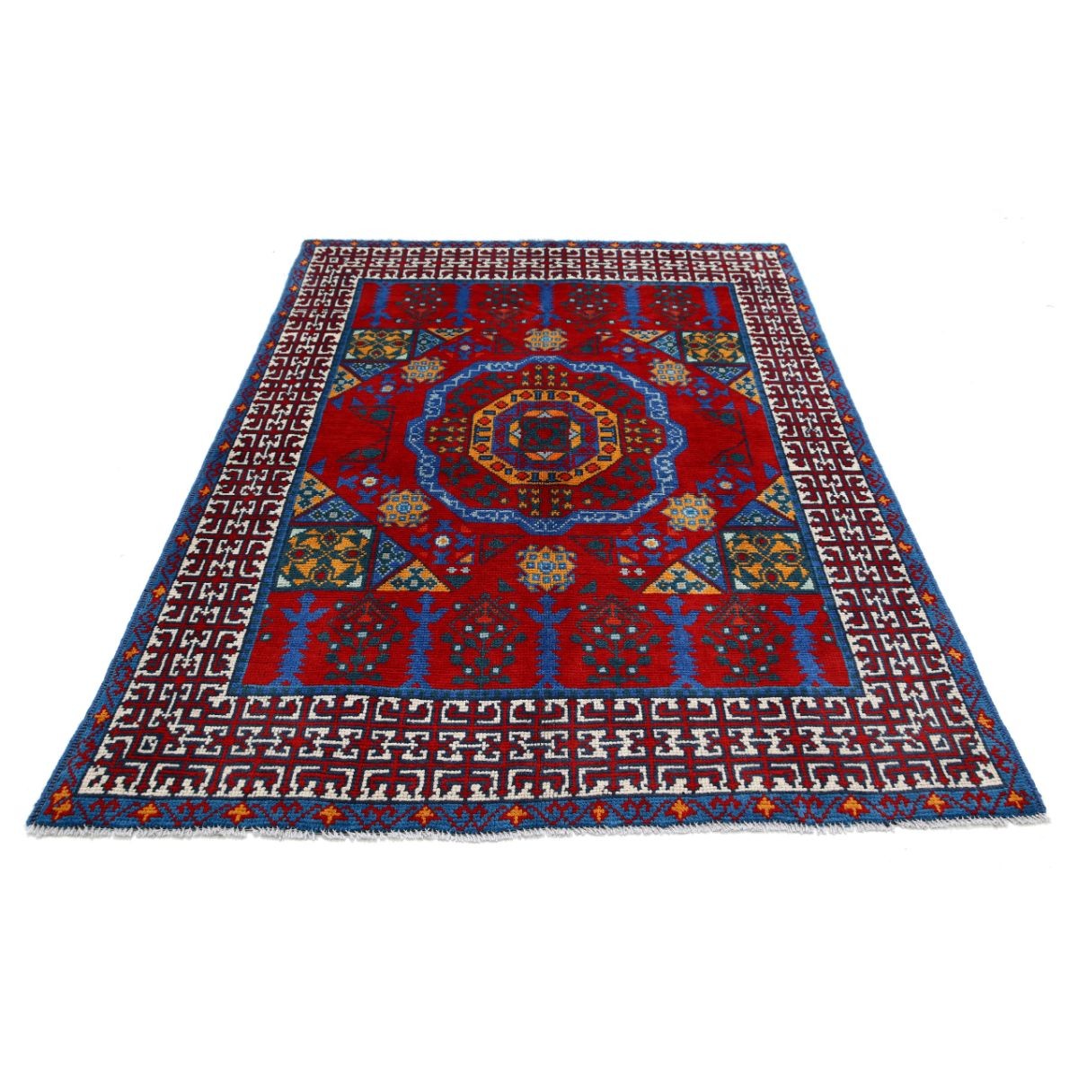 Revival 5x7 Handmade Double Knotted Washable Wool Rug - Colorful