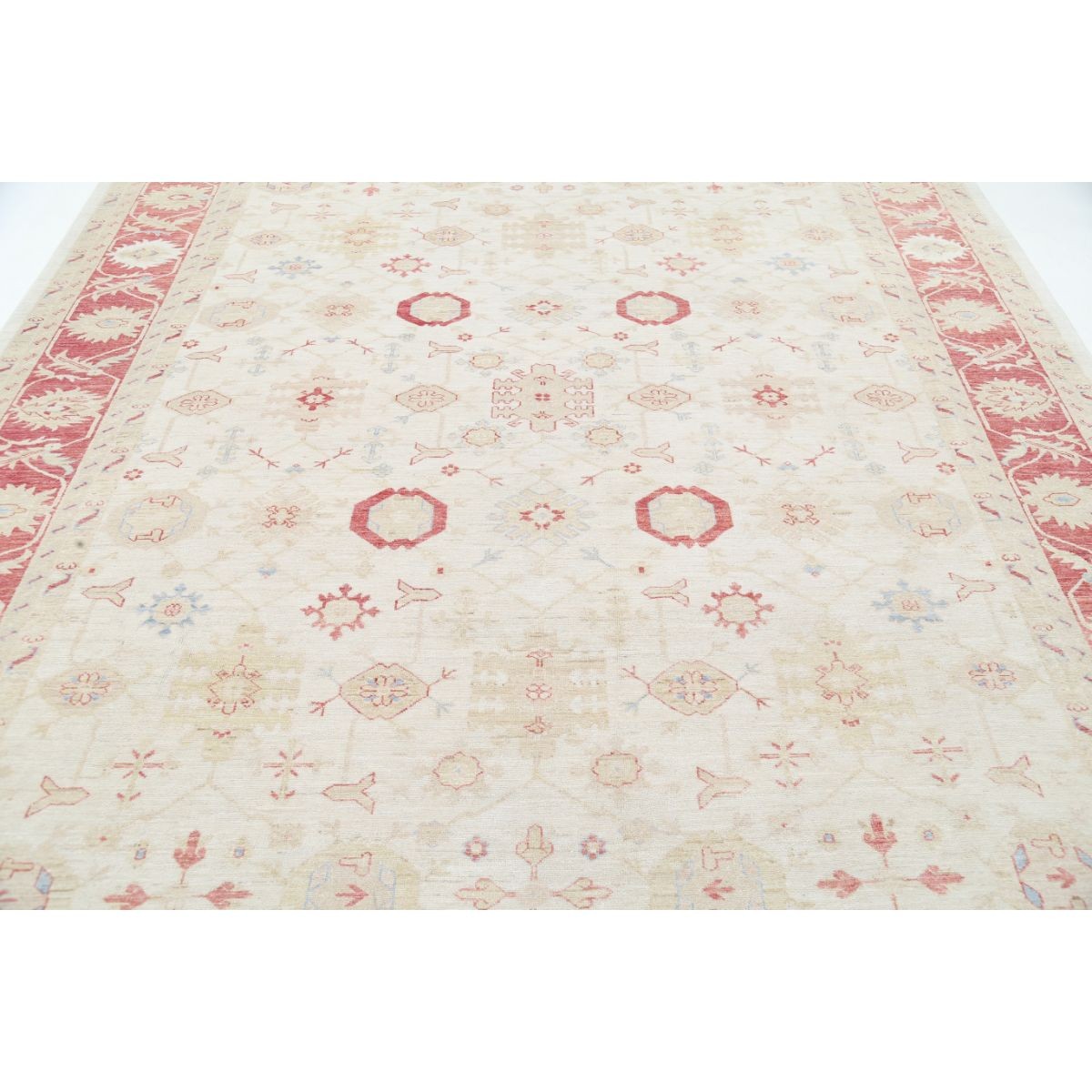 Ziegler 9x12 Handmade Double Knotted Washable Wool Rug - Soft Hues
