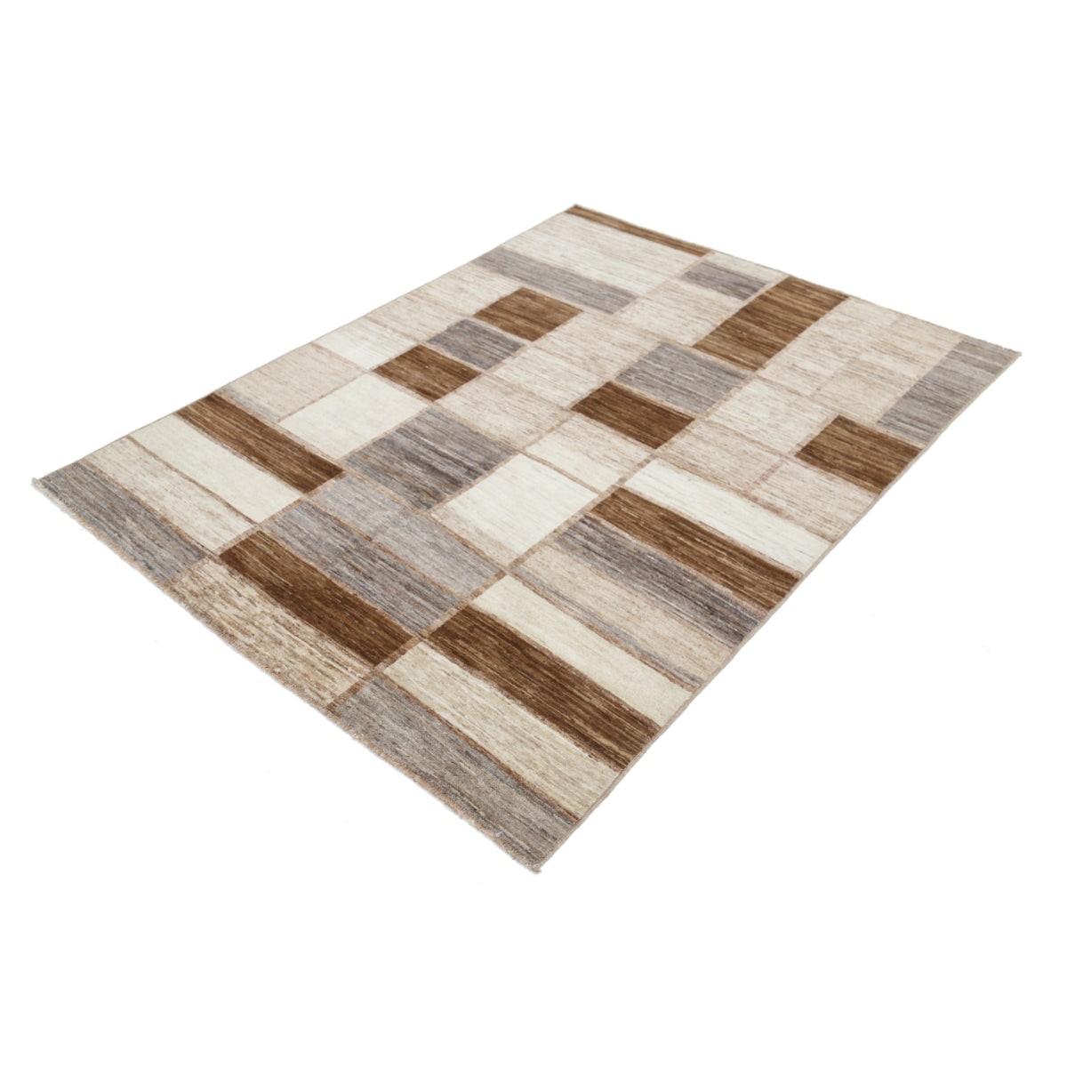 Modcar 5x7 Handmade Double Knotted Washable Wool Rug - Colorful