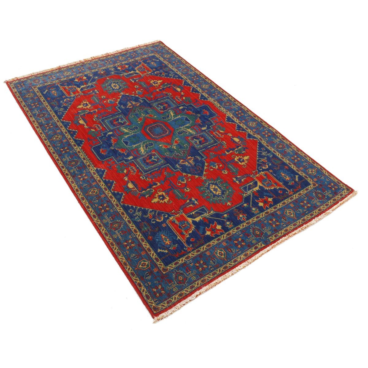 Gulshan 4x6 Machine-Made Washable Wool Rug - Colorful