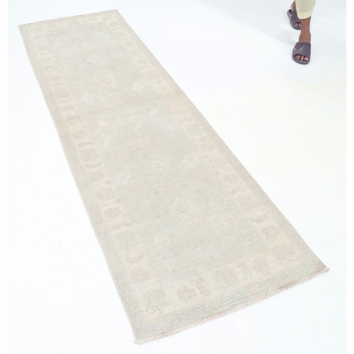 Serenity 3x8 Handmade Double Knotted Washable Wool Runner - Soft Hues