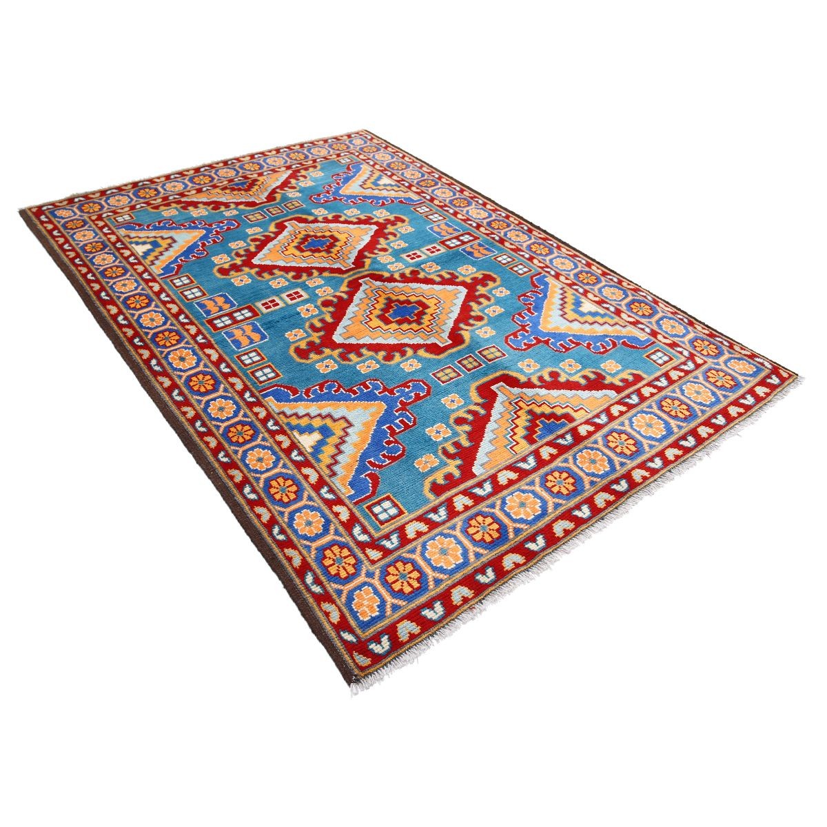 Revival 5x8 Handmade Double Knotted Washable Wool Rug - Colorful