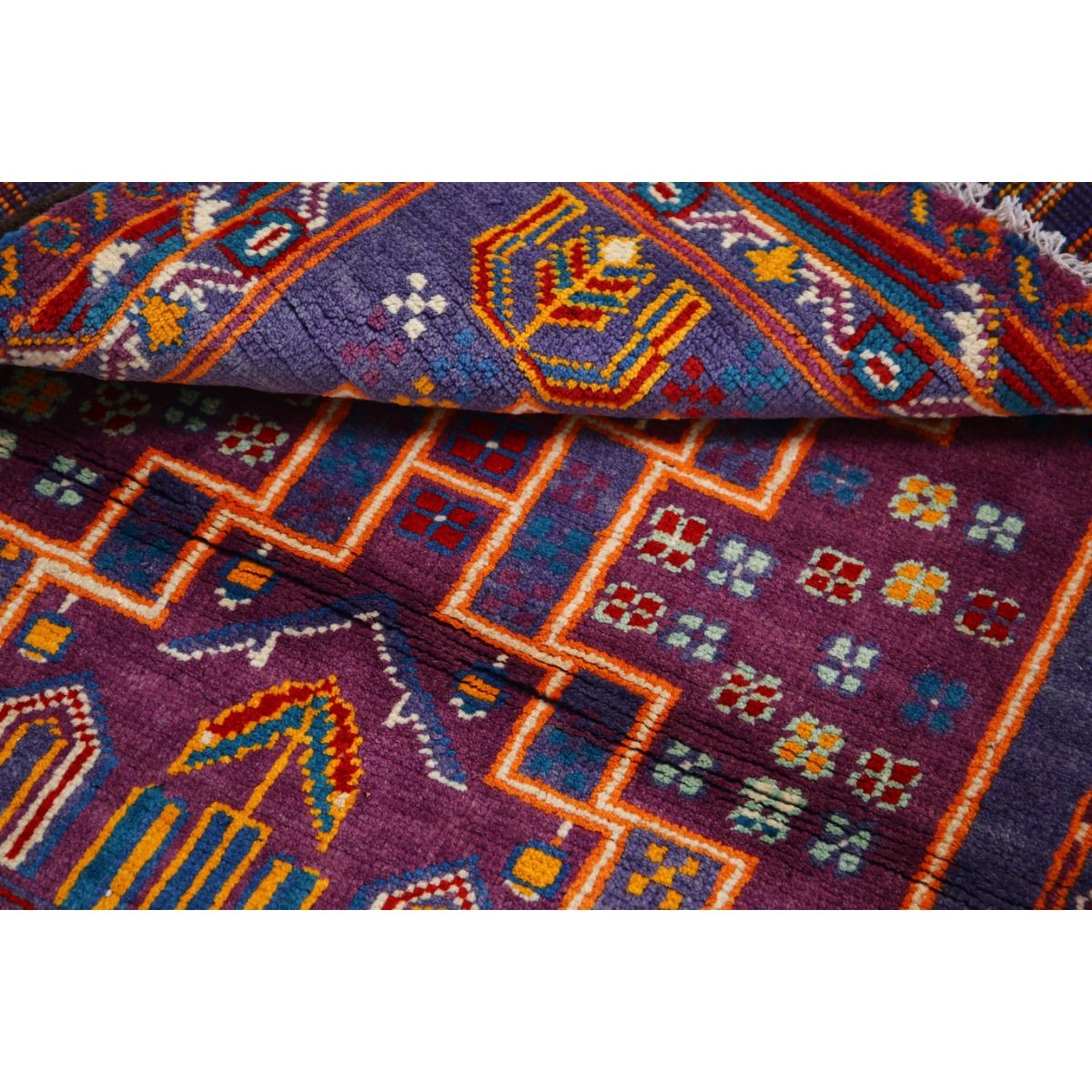 Revival 3x4 Handmade Double Knotted Washable Wool Rug - Colorful