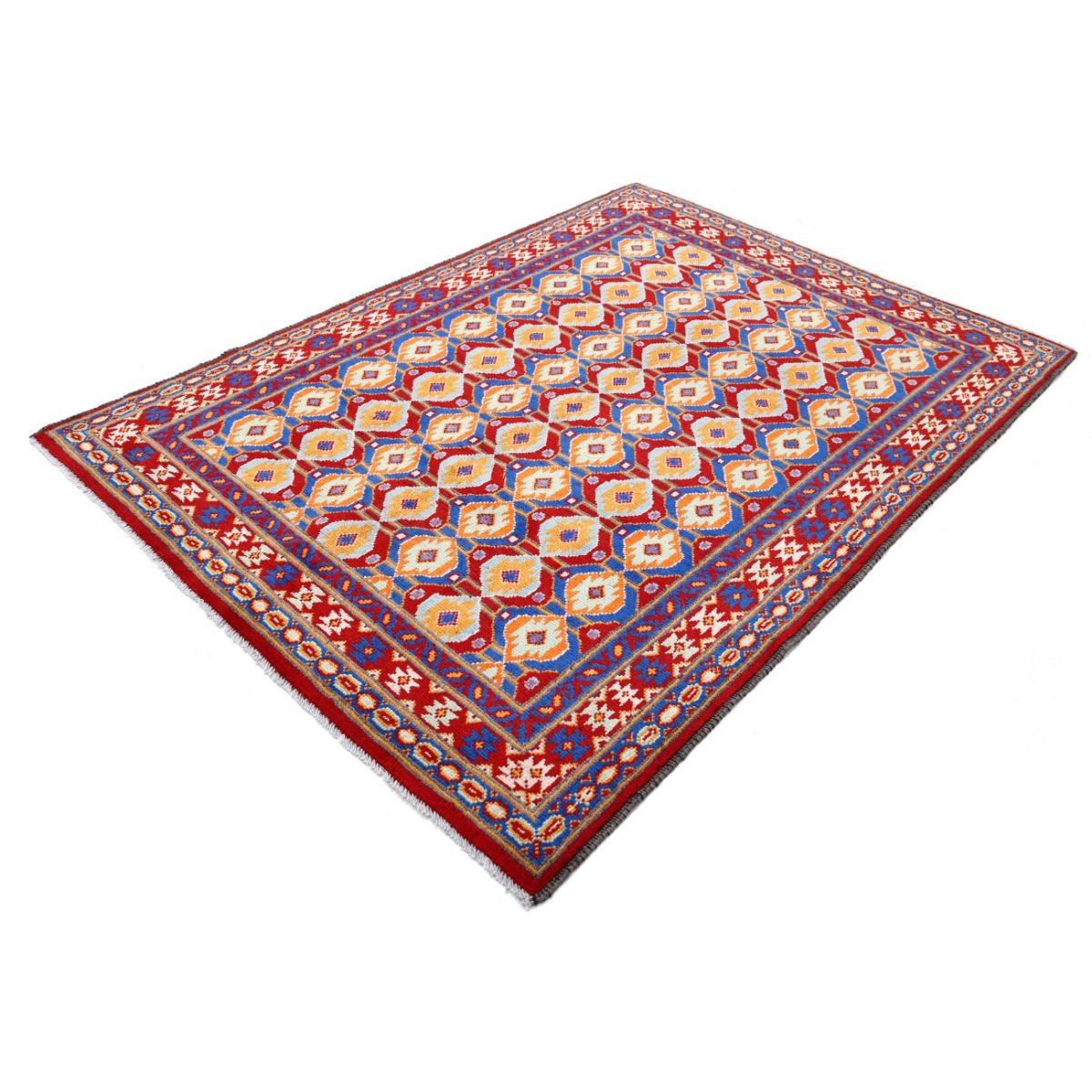 Revival 6x8 Handmade Double Knotted Washable Wool Rug - Colorful