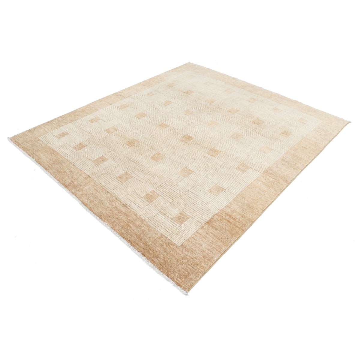 Modcar 7x7 Handmade Double Knotted Washable Wool Rug - Colorful