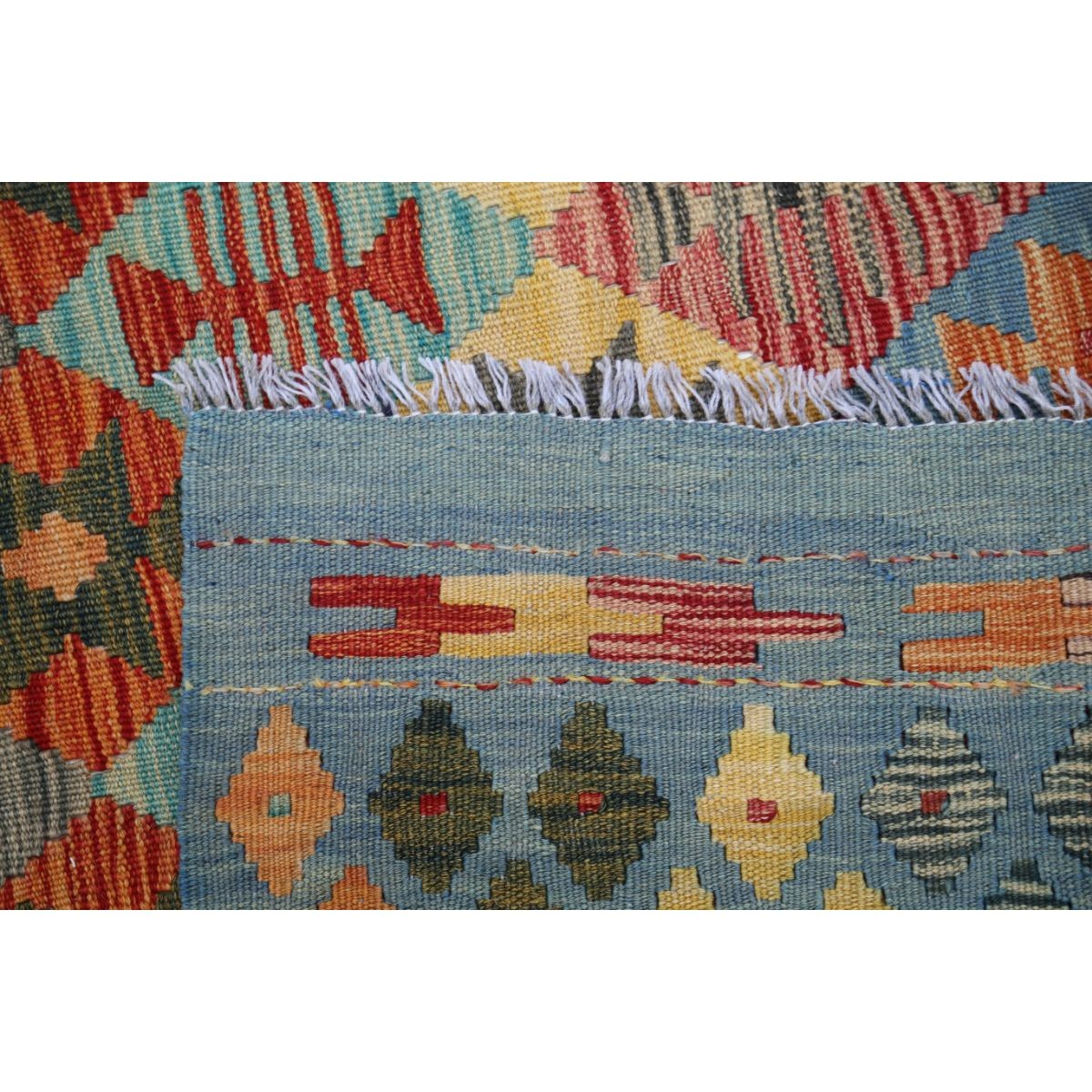 Maimana 5x8 Hand Woven Washable Wool Rug - Colorful