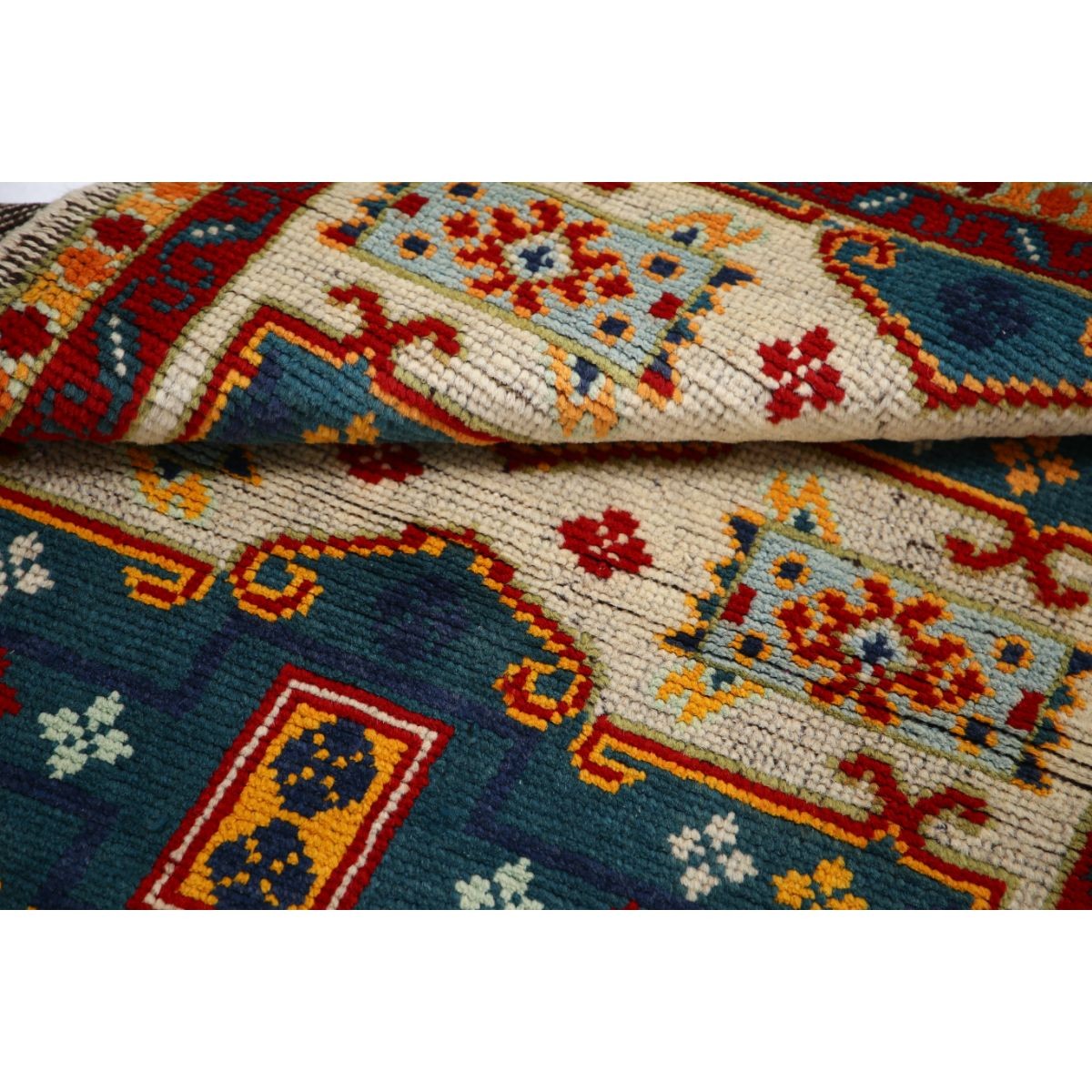Revival 3x4 Handmade Double Knotted Washable Wool Rug - Colorful