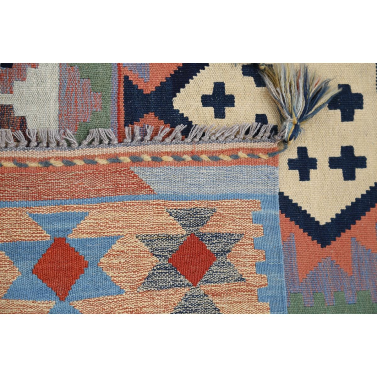 Kafkaas 5x7 Hand Woven Washable Wool Rug - Colorful