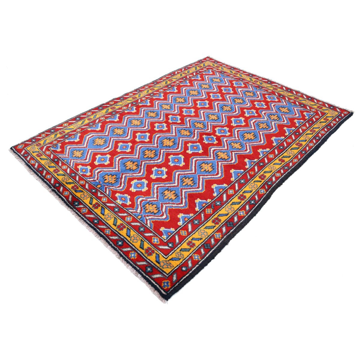 Revival 5x7 Handmade Double Knotted Washable Wool Rug - Colorful