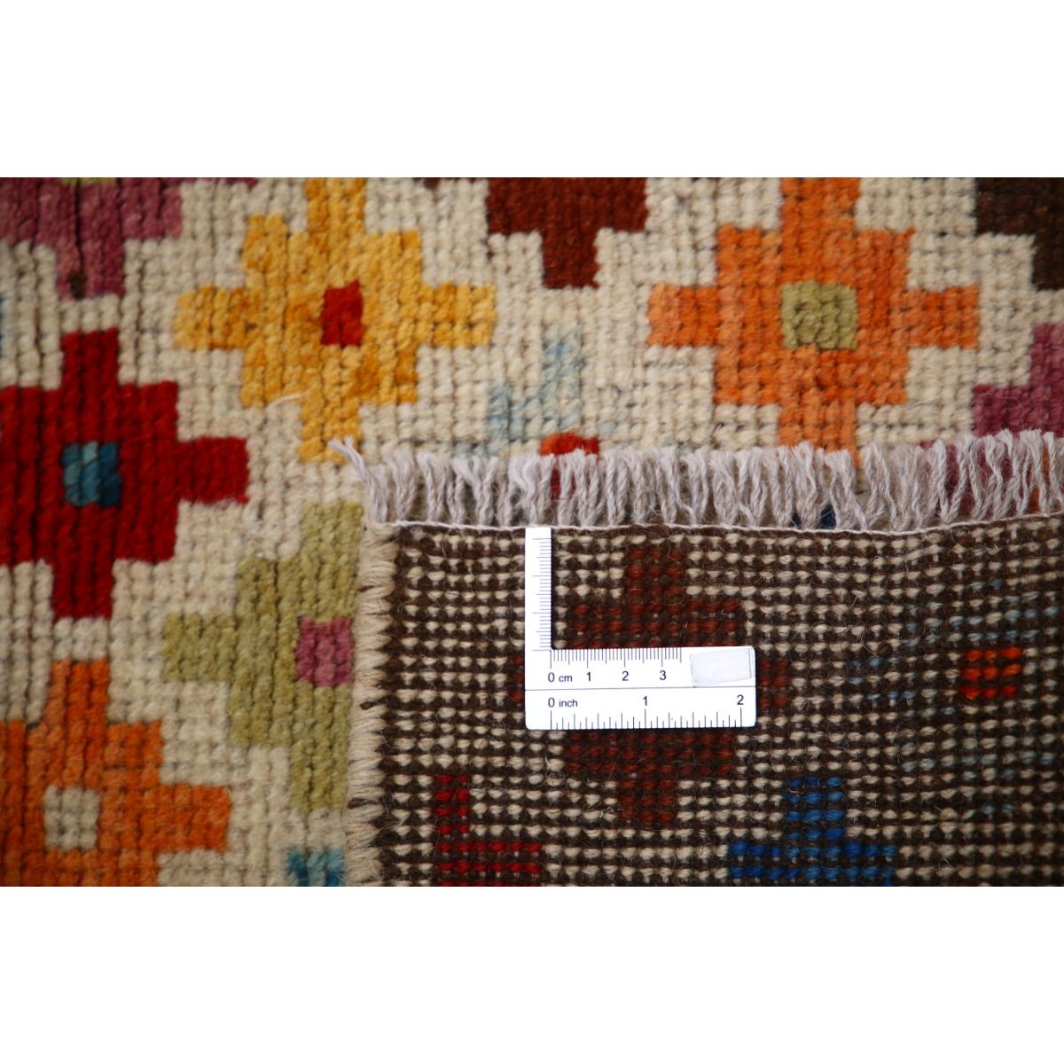 Revival 3x4 Handmade Double Knotted Washable Wool Rug - Colorful