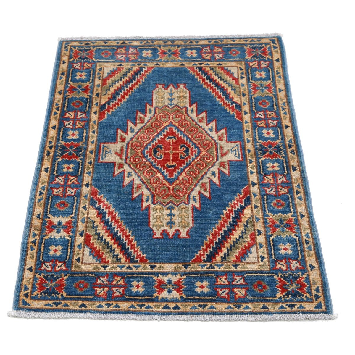 Revival 2x3 Handmade Double Knotted Washable Wool Rug - Colorful