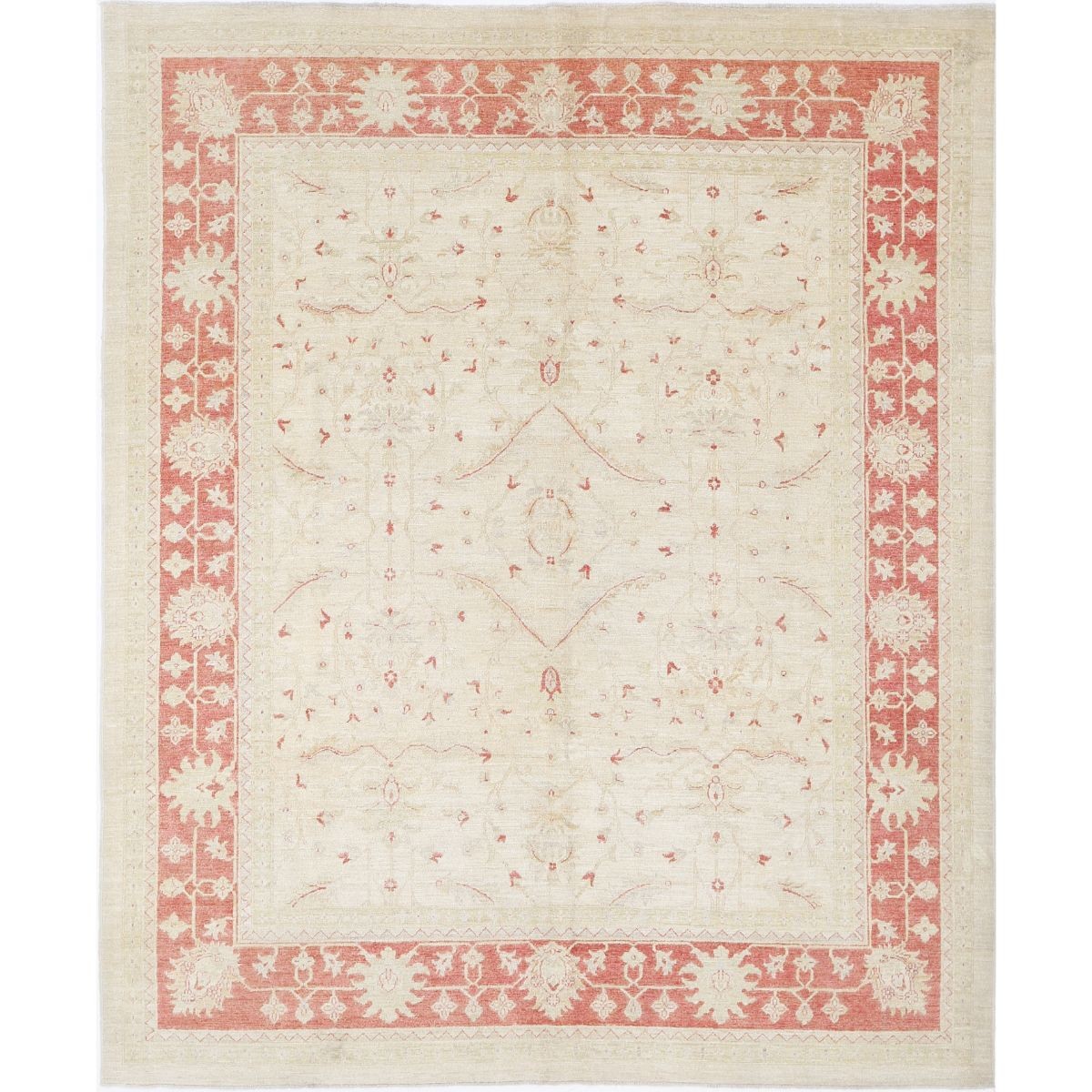 Ziegler 8x10 Handmade Double Knotted Washable Wool Rug - Soft Hues