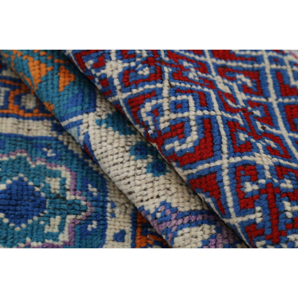 Revival 6x8 Handmade Double Knotted Washable Wool Rug - Colorful