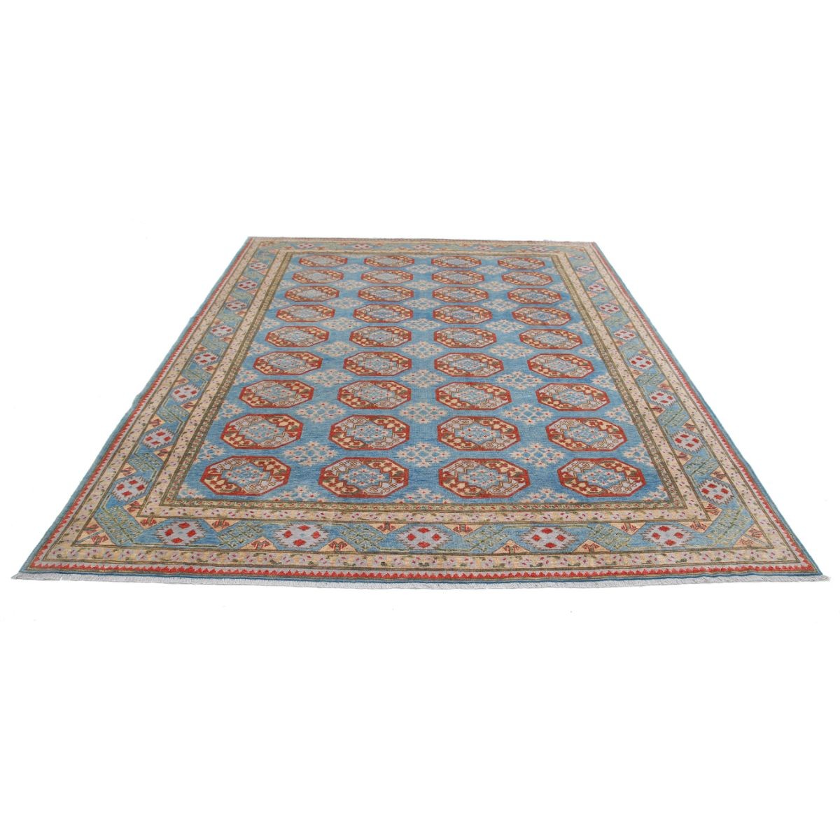 Revival 8x10 Handmade Double Knotted Washable Wool Rug - Colorful