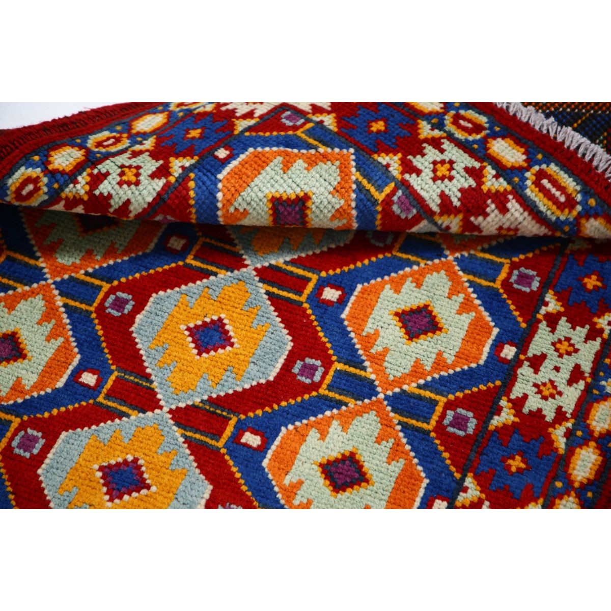 Revival 3x4 Handmade Double Knotted Washable Wool Rug - Colorful
