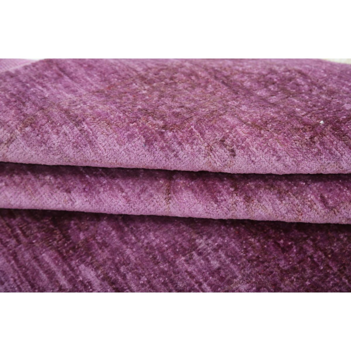 Overdye 6x8 Handmade Double Knotted Washable Wool Rug - Monochormatic