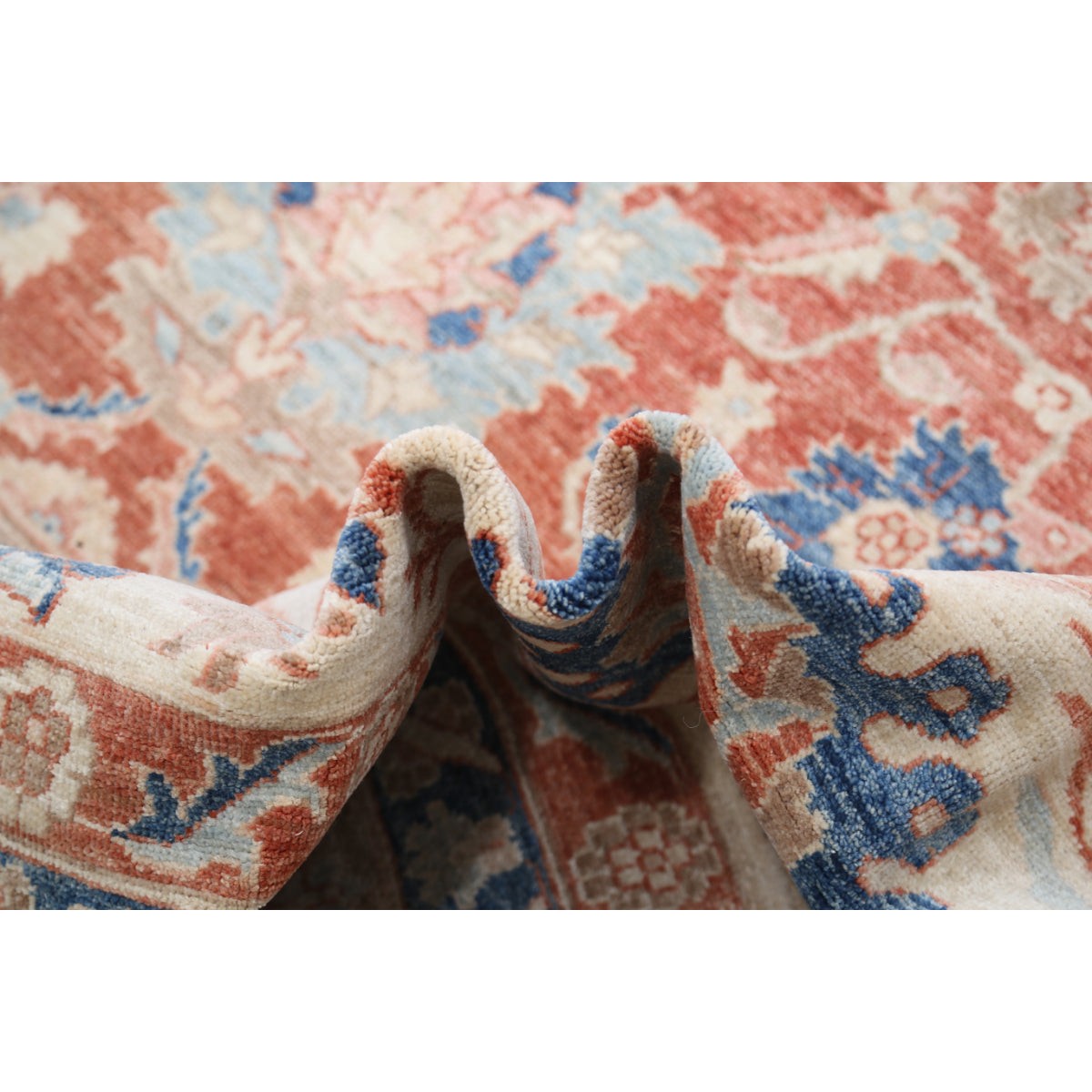 Ziegler 18x26 Handmade Double Knotted Washable Wool Rug - Colorful
