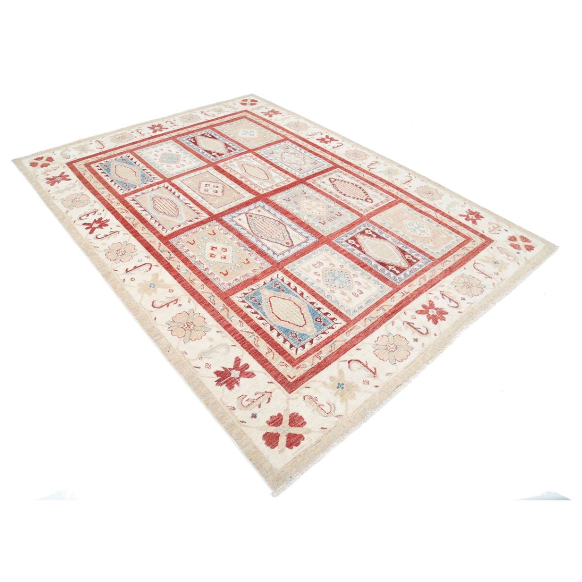 Bakhtiari 7x9 Handmade Double Knotted Washable Wool Rug - Colorful