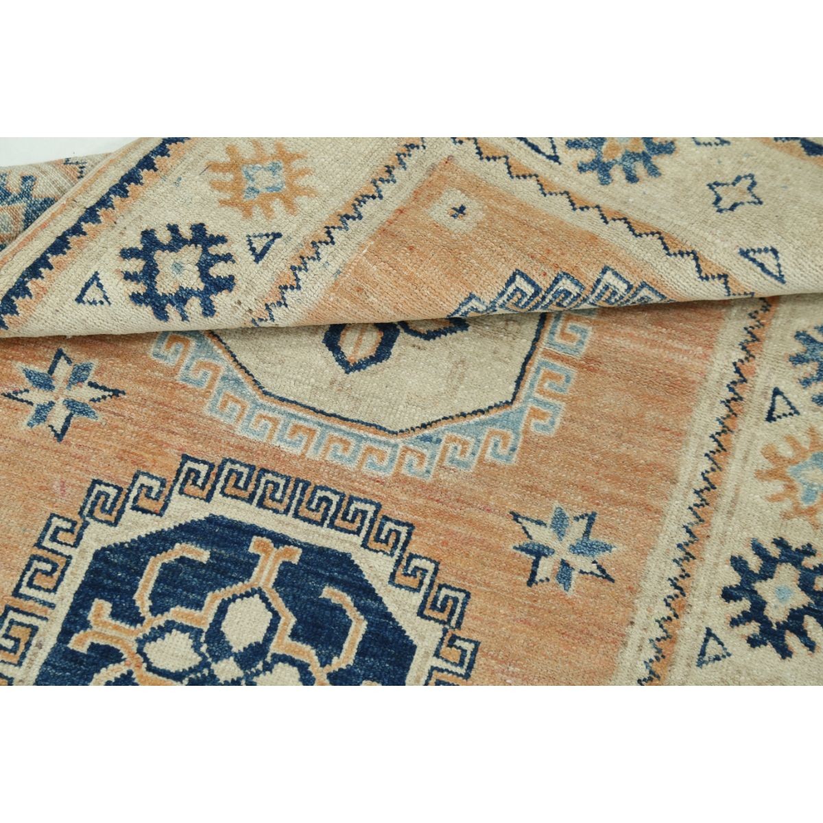 Kazak 3x4 Handmade Double Knotted Washable Wool Rug - Colorful