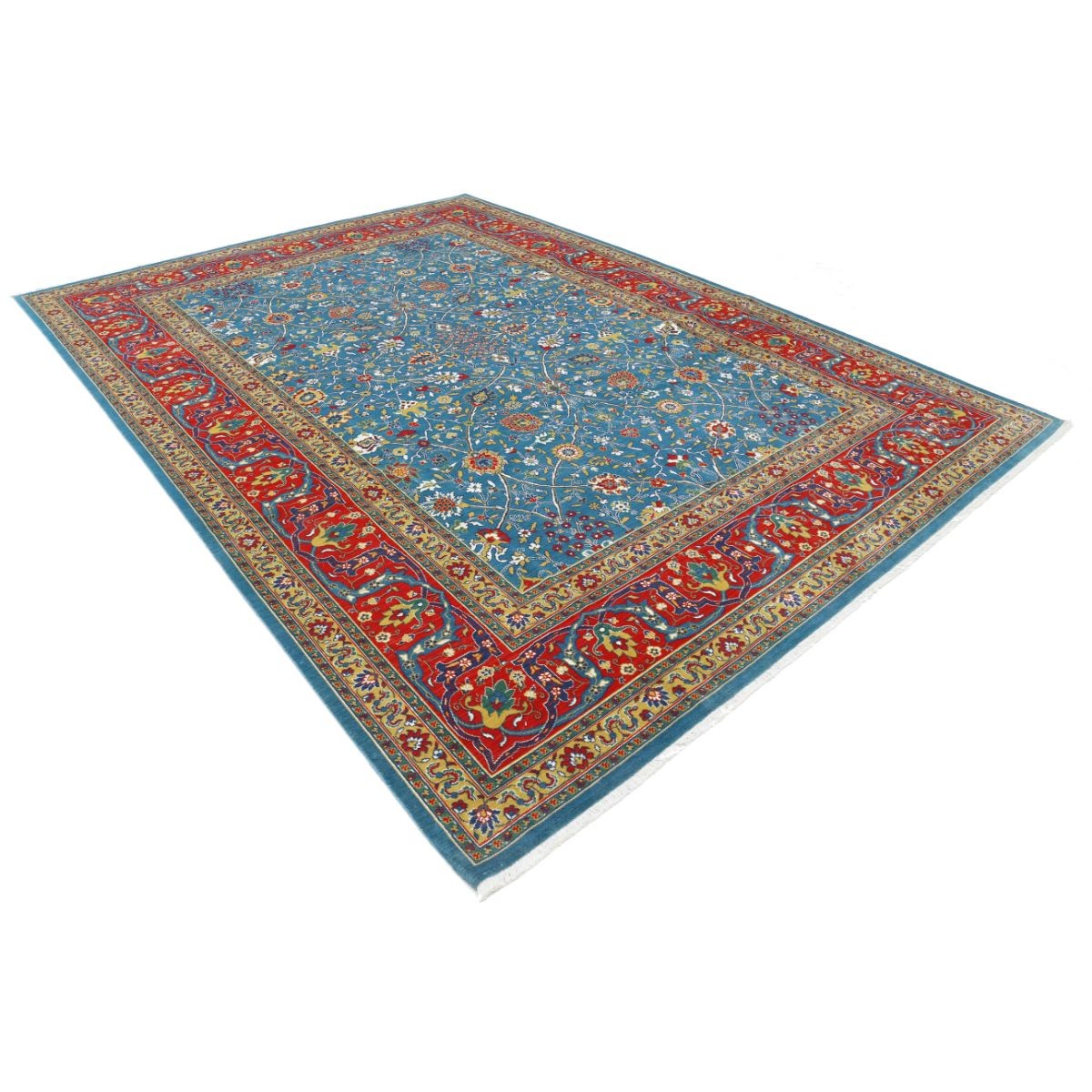 Gulshan 9x12 Machine-Made Washable Wool Rug - Colorful