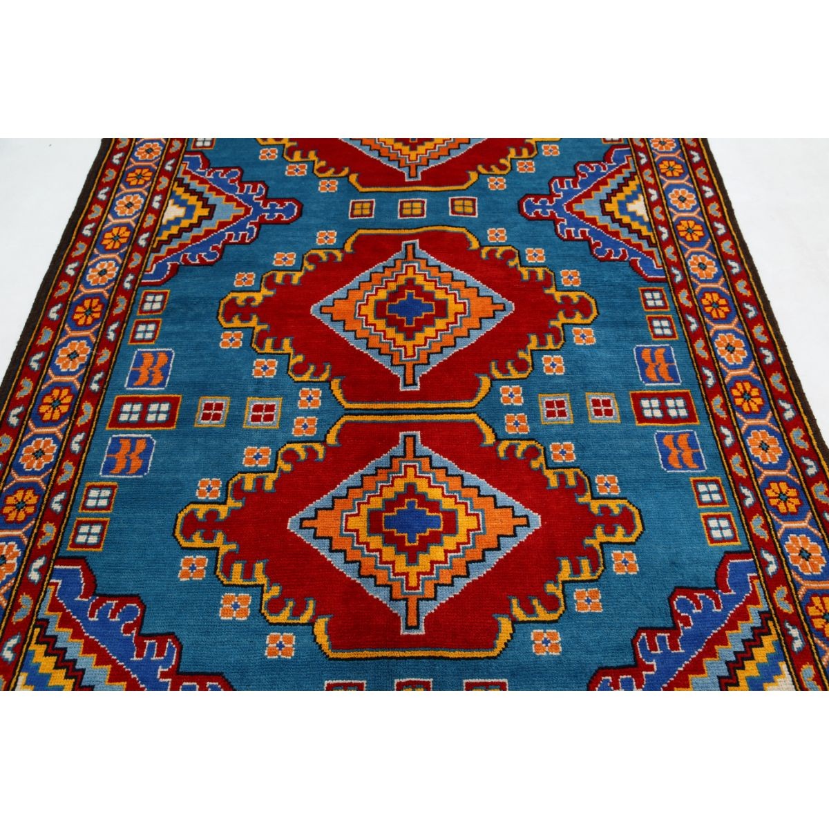 Revival 6x8 Handmade Double Knotted Washable Wool Rug - Colorful