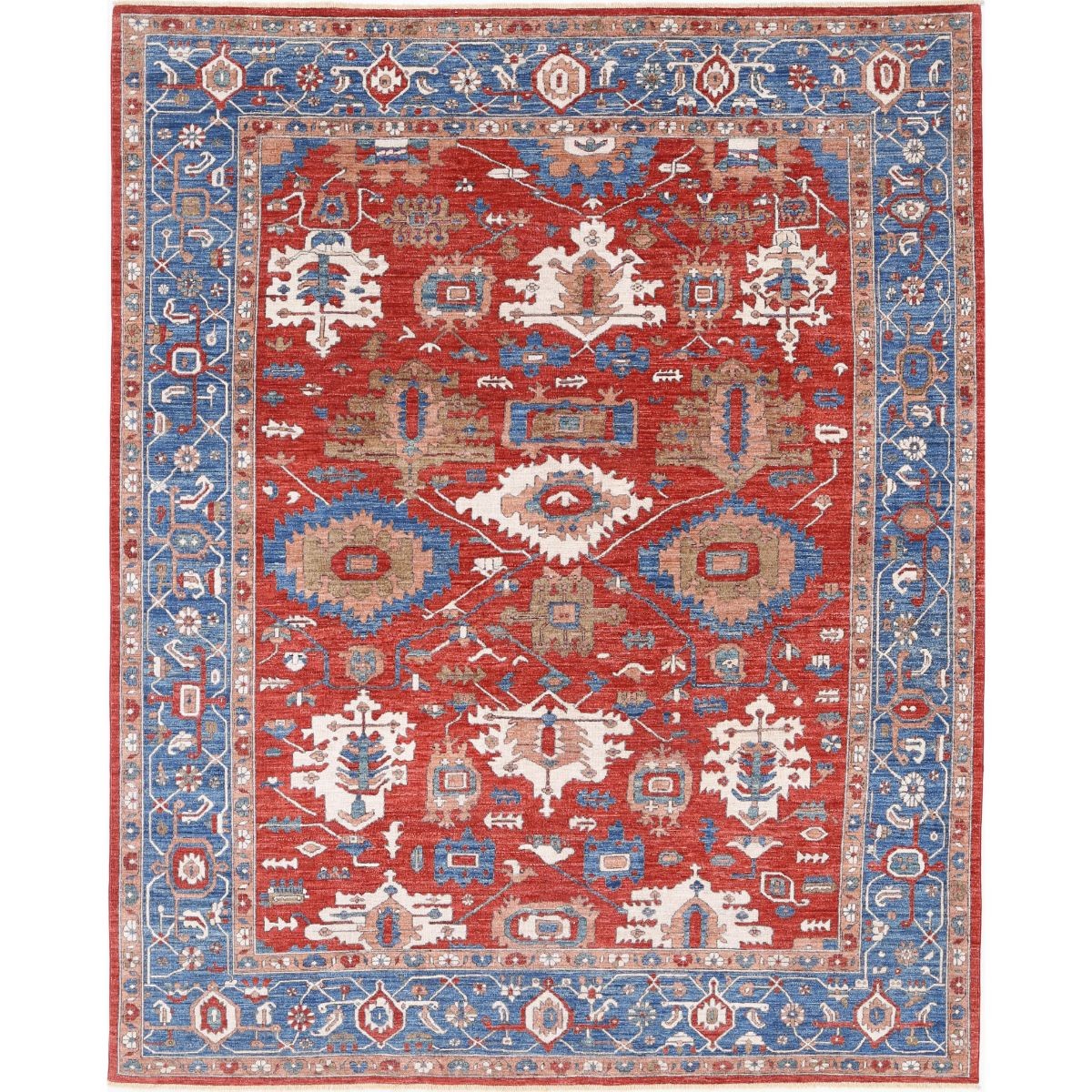 Ziegler 8x10 Handmade Double Knotted Washable Wool Rug - Colorful