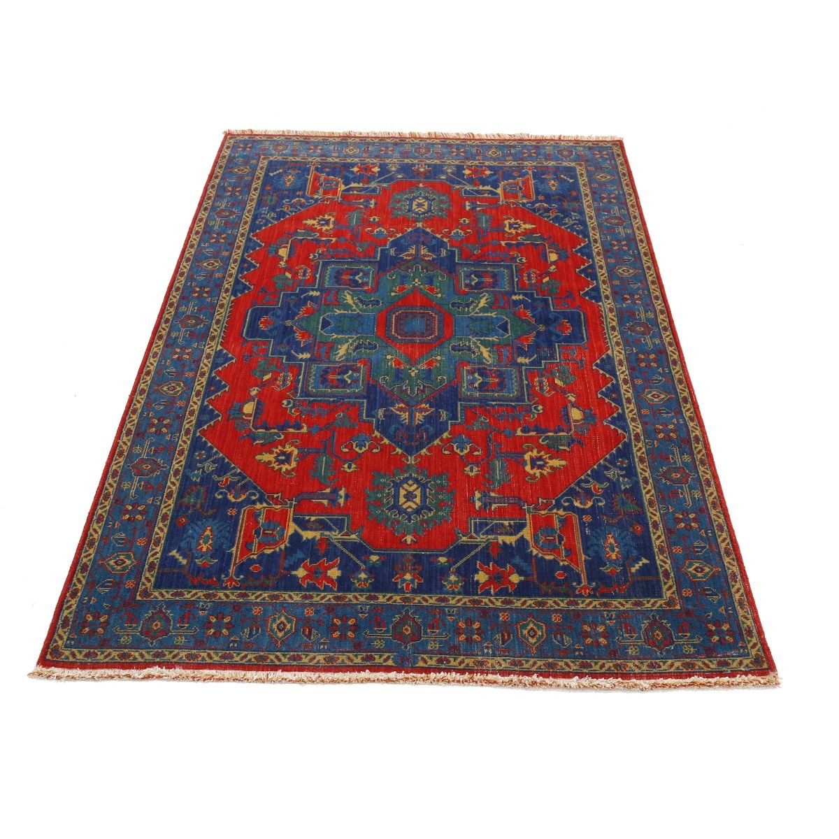 Gulshan 4x6 Machine-Made Washable Wool Rug - Colorful