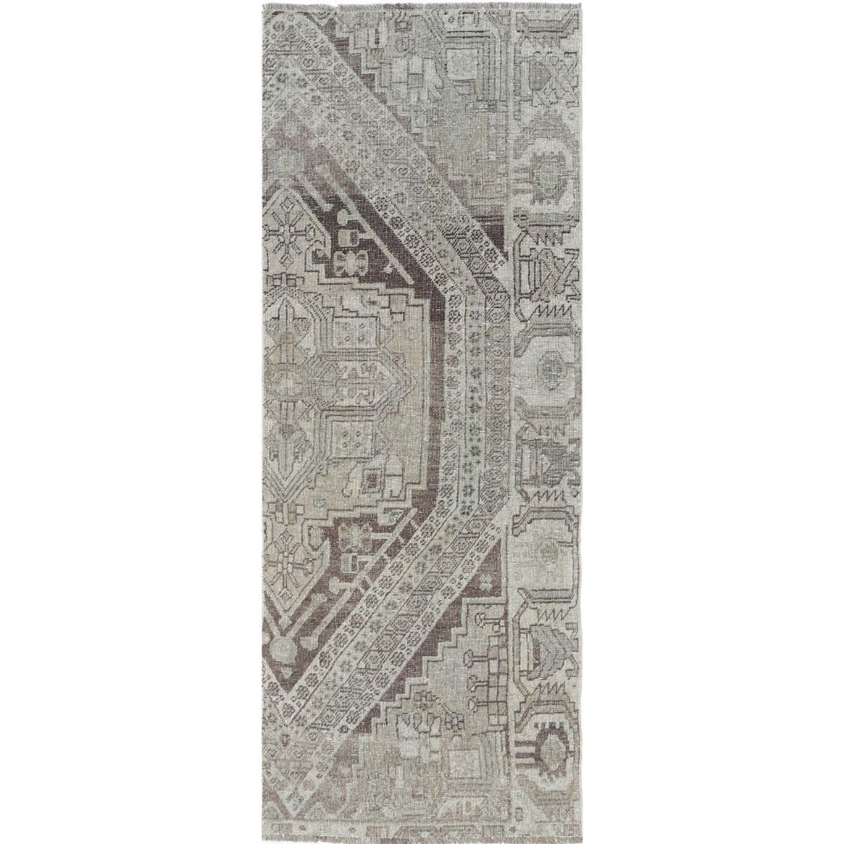 Vintage 2x7 Handmade Double Knotted Washable Wool Runner - Soft Hues