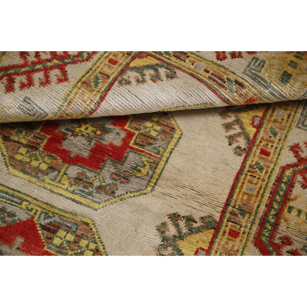 Revival 4x5 Handmade Double Knotted Washable Wool Rug - Colorful