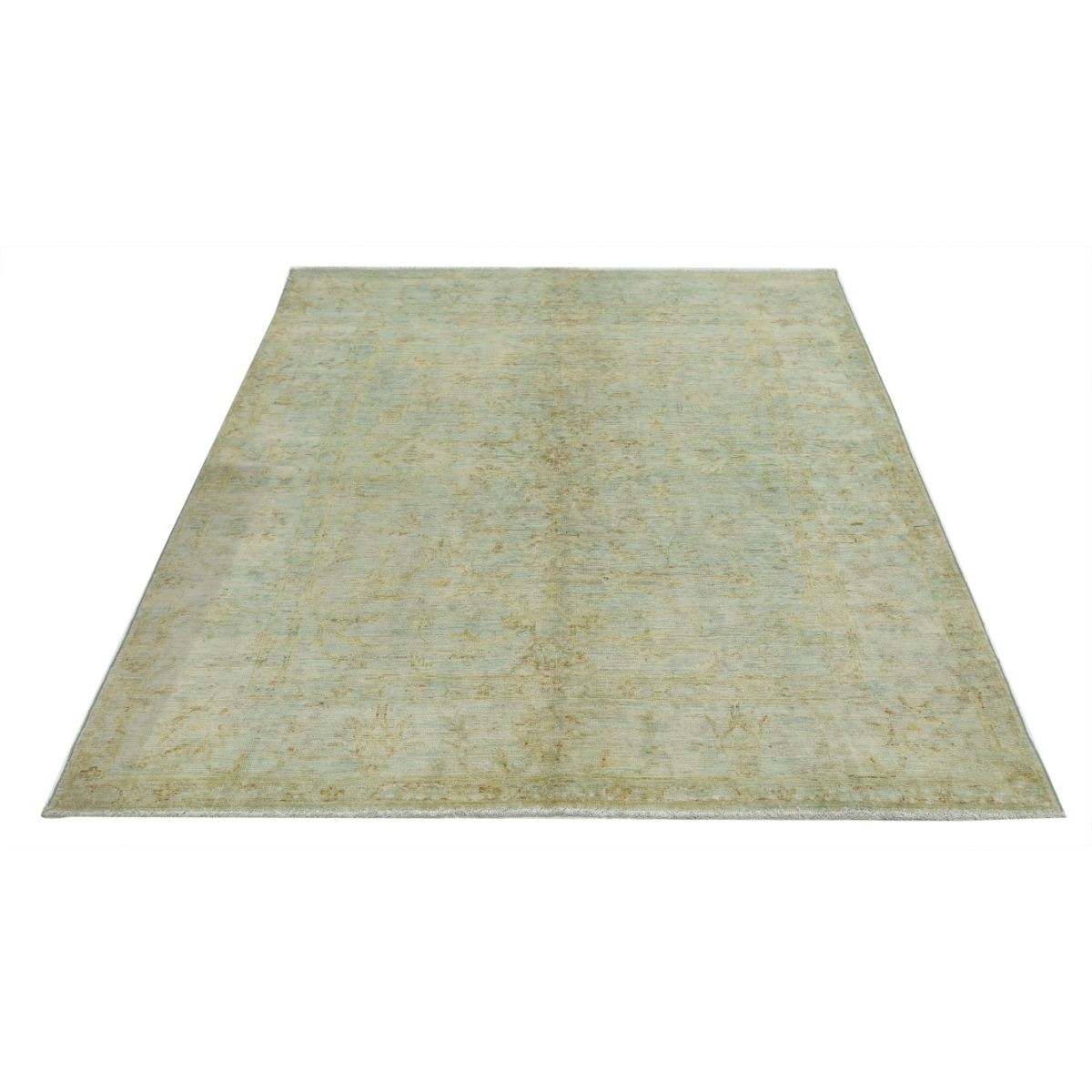 Overdye 5x6 Handmade Double Knotted Washable Wool Rug - Monochormatic
