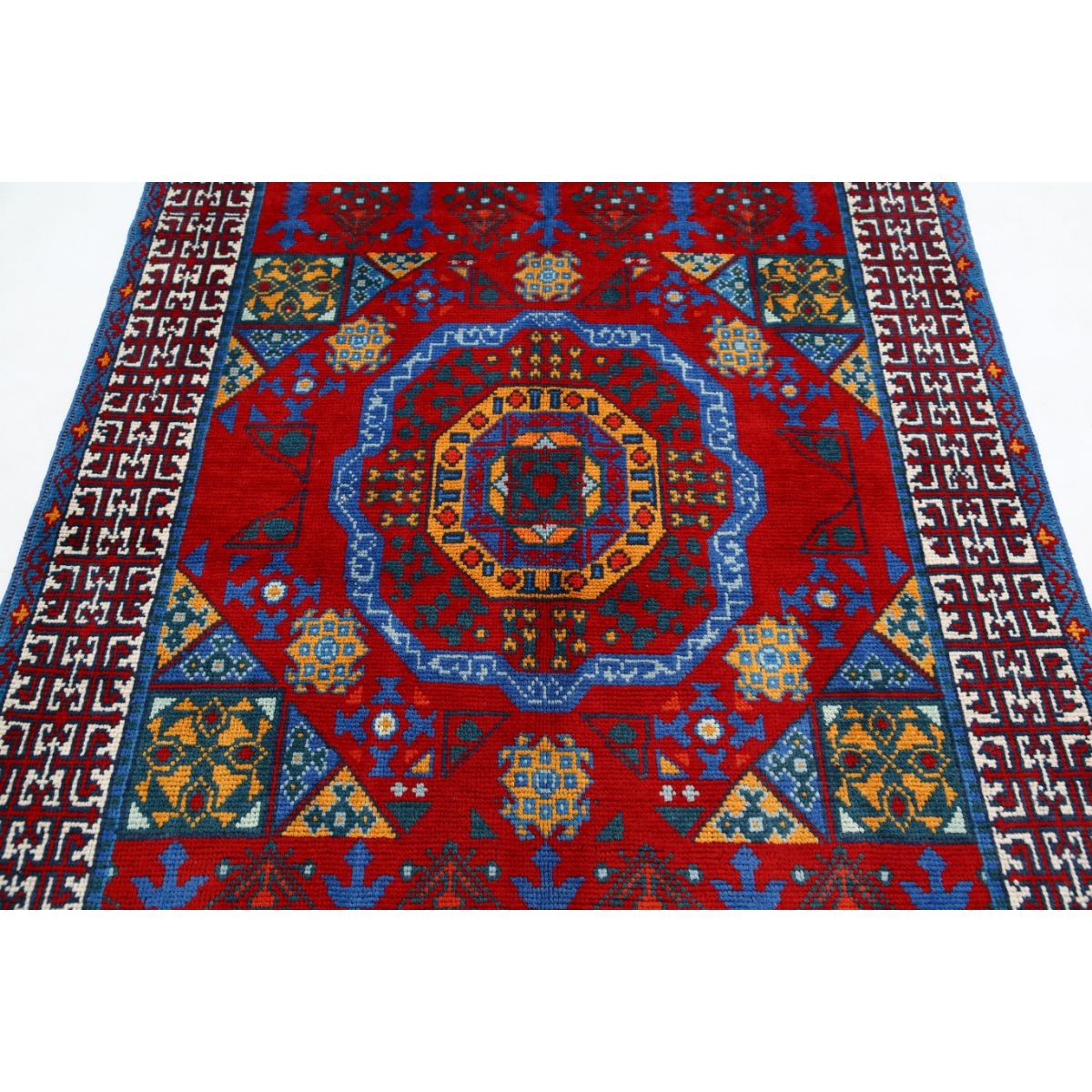 Revival 5x7 Handmade Double Knotted Washable Wool Rug - Colorful