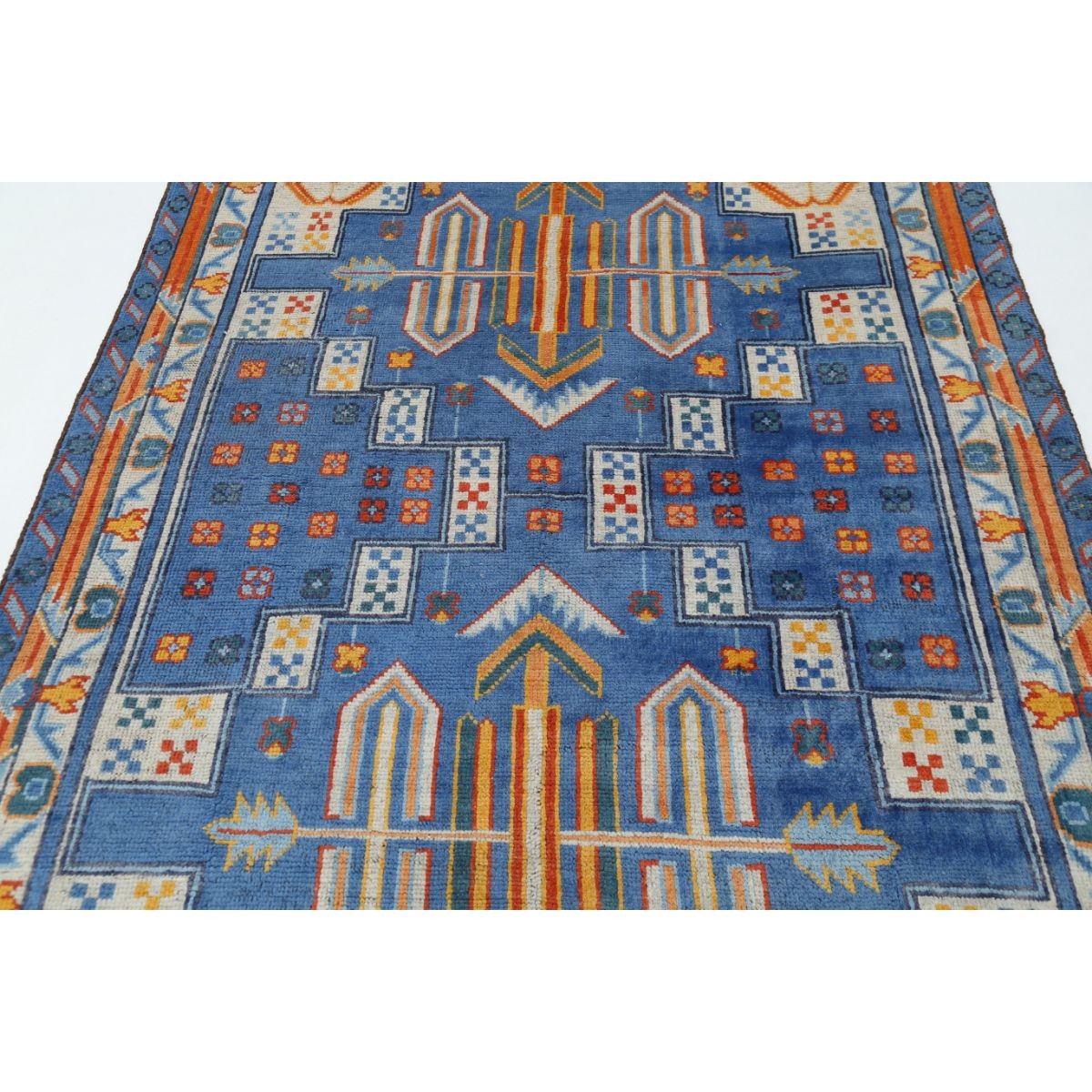 Revival 6x8 Handmade Double Knotted Washable Wool Rug - Colorful