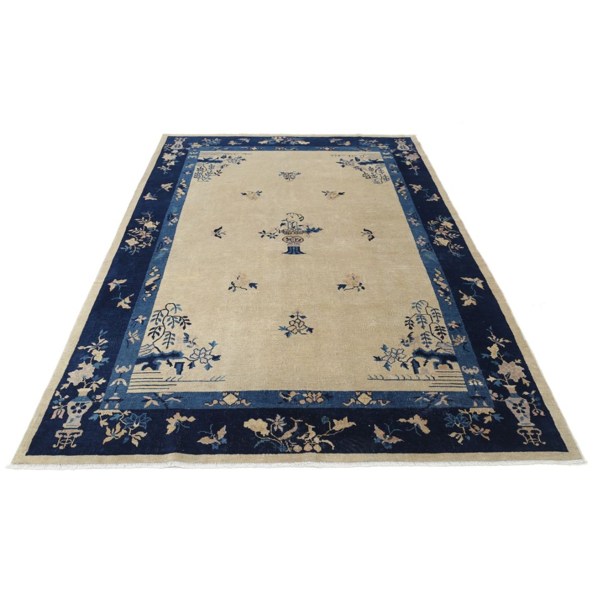 Nickel 6x9 Handmade Double Knotted Washable Wool Rug - Colorful